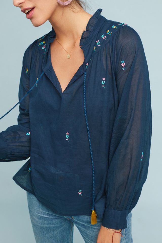 Rivera Embroidered Peasant Blouse #2