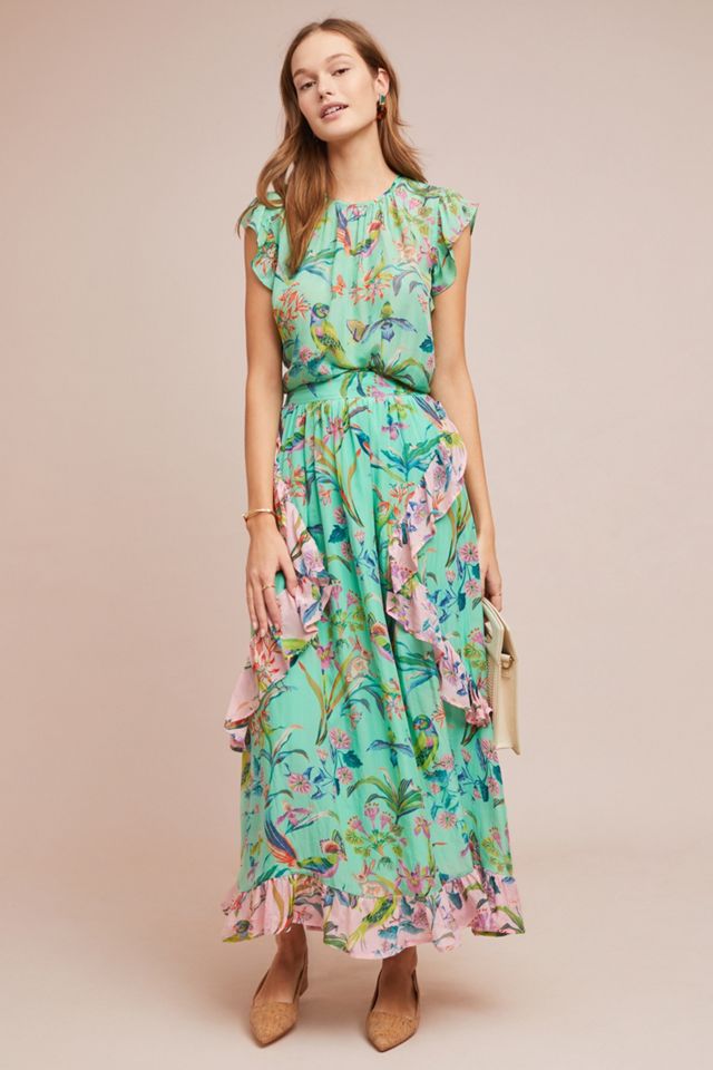Mughal Garden Silk Top #3