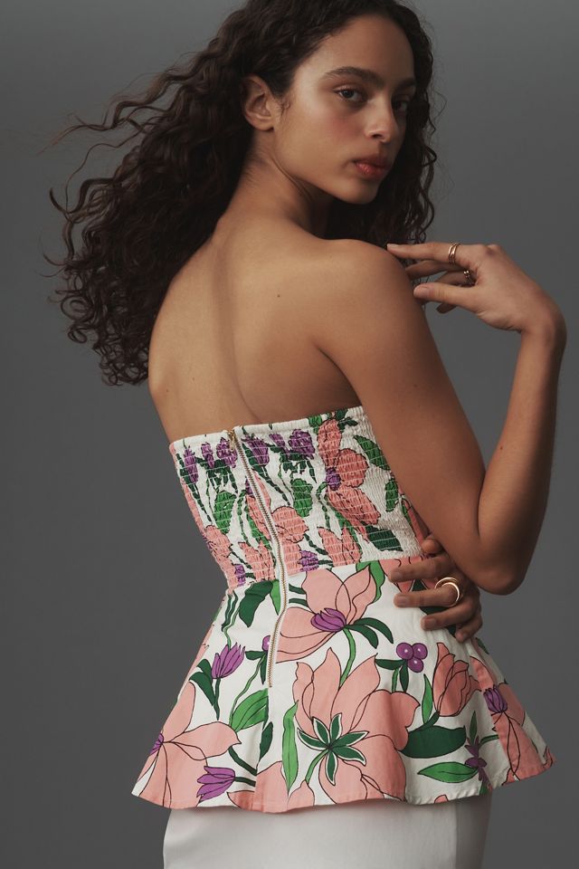Banjanan Della Strapless Peplum Top #1