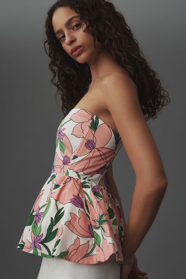 Banjanan Della Strapless Peplum Top #2
