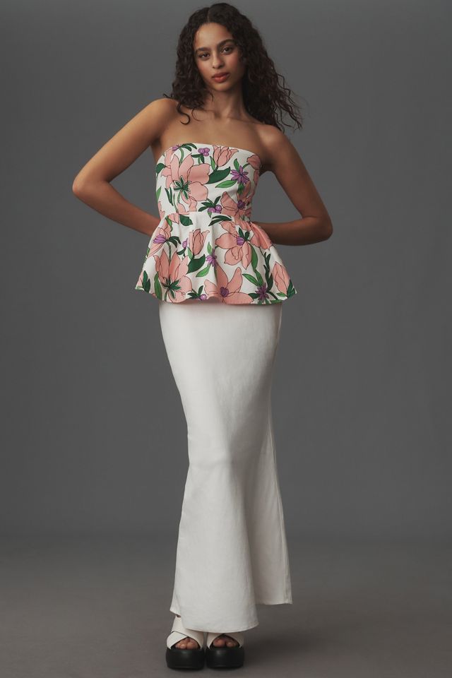 Banjanan Della Strapless Peplum Top #3