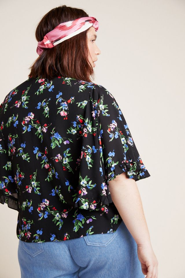 Maeve Aveiro Flutter-Sleeved Buttondown #5