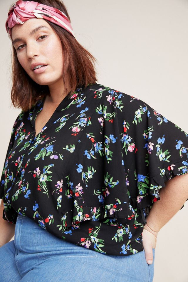 Maeve Aveiro Flutter-Sleeved Buttondown #6