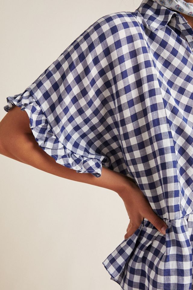 Maeve Flounced Gingham Blouse #2