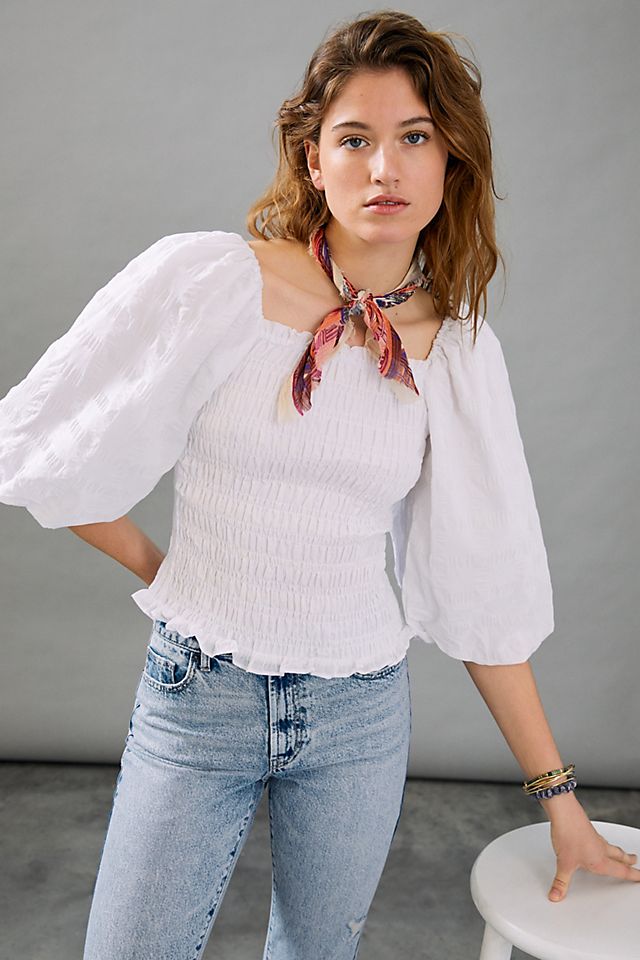 Maeve Bree Cropped Blouse | Anthropologie