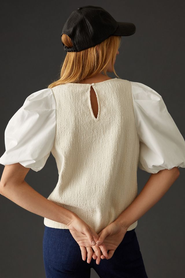 By Anthropologie Puff-Sleeve Blouse #3