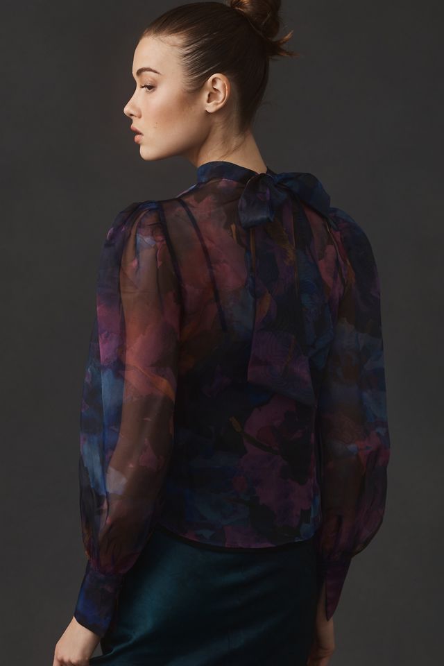 By Anthropologie Organza Blouse #1