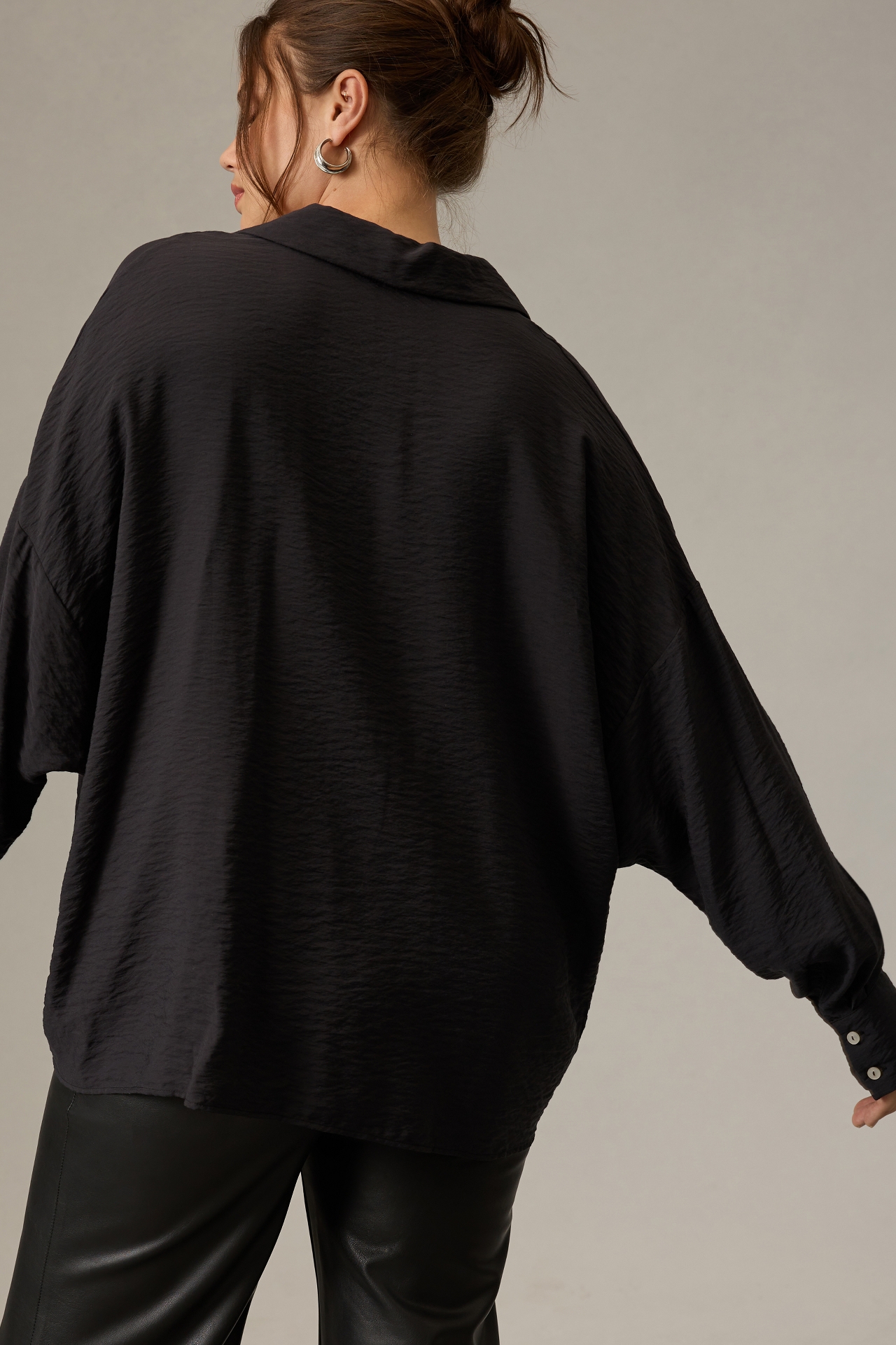 The Dylon Long-Sleeve Wide-Placket Top