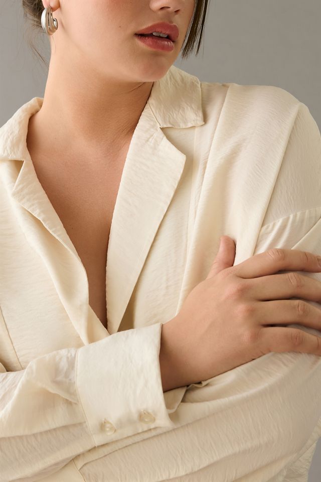 The Dylon Long-Sleeve Wide-Placket Top  #6