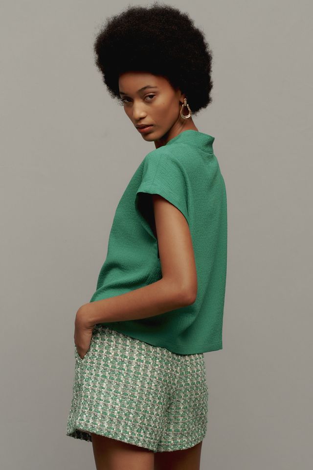 Maeve Blusa texturizada con mangas cortas #8