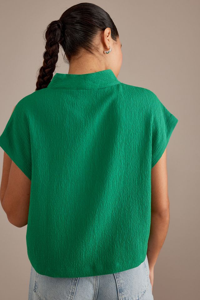 Maeve Blusa texturizada con mangas cortas #2