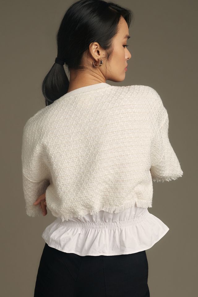 Maeve Tweed Ruffle Twofer Blouse #1