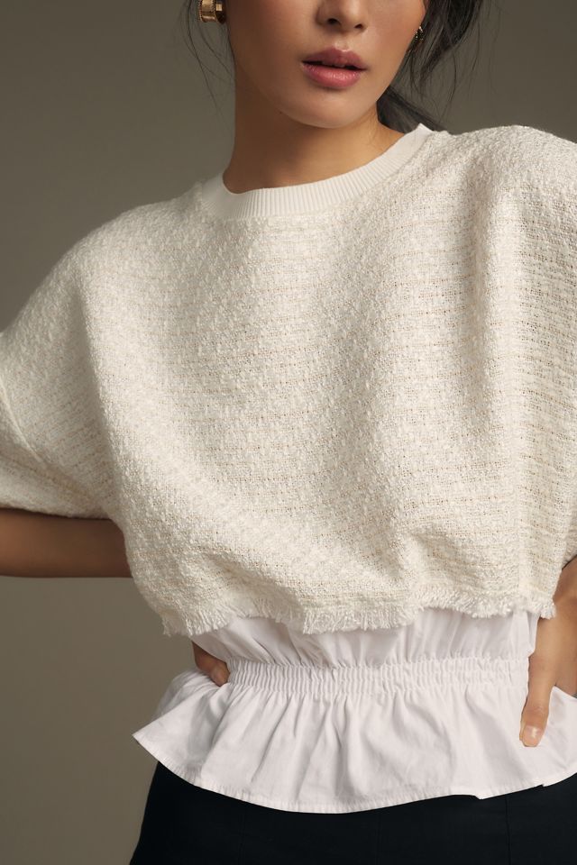 Maeve Tweed Ruffle Twofer Blouse #3
