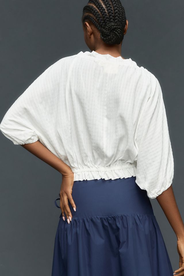Maeve Long-Sleeve Buttondown Blouse #1