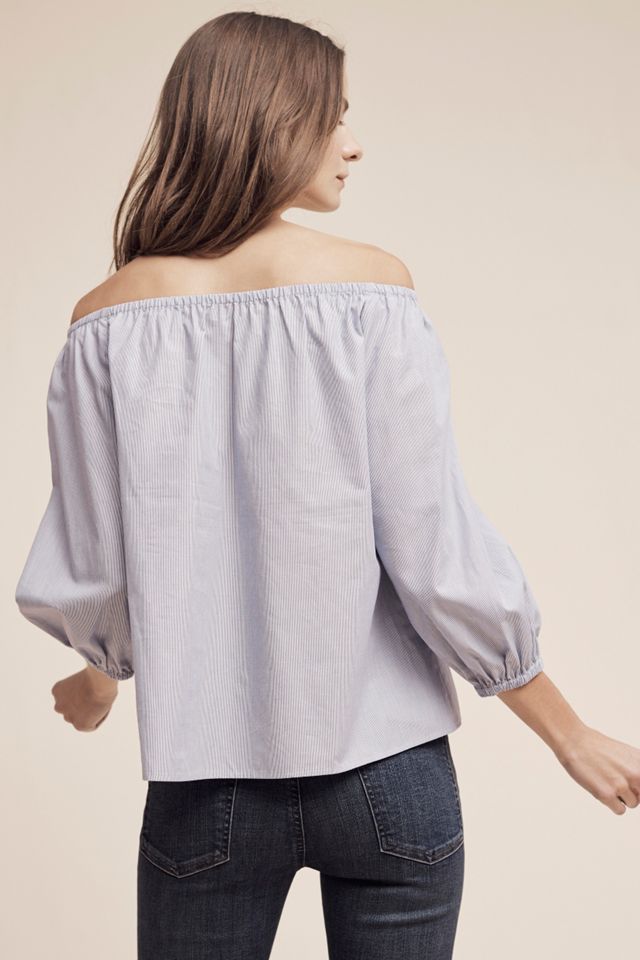 Poplin Off-The-Shoulder Blouse #2