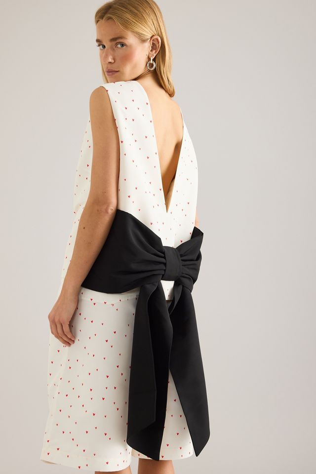 Stella Nova Heart Print Bow-Back Top #1