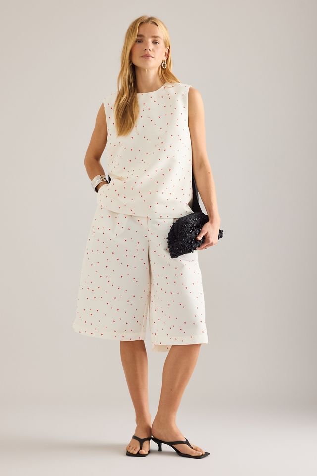 Stella Nova Heart Print Bow-Back Top #2