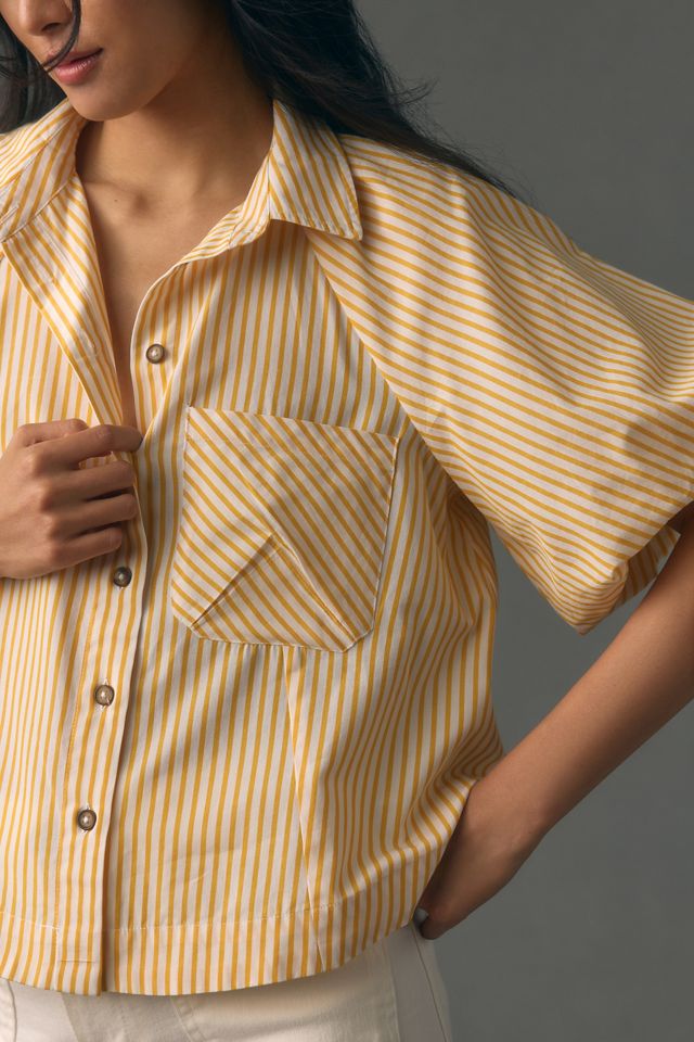 Blusa de Manga Burbuja a Rayas Maeve Zooey #2
