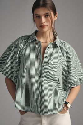 The Zooey Bubble-Sleeve Blouse by Maeve