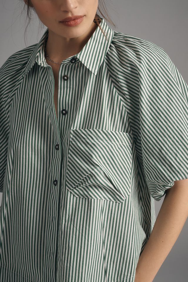 Zooey Bubble-Sleeve Blouse by Maeve #1