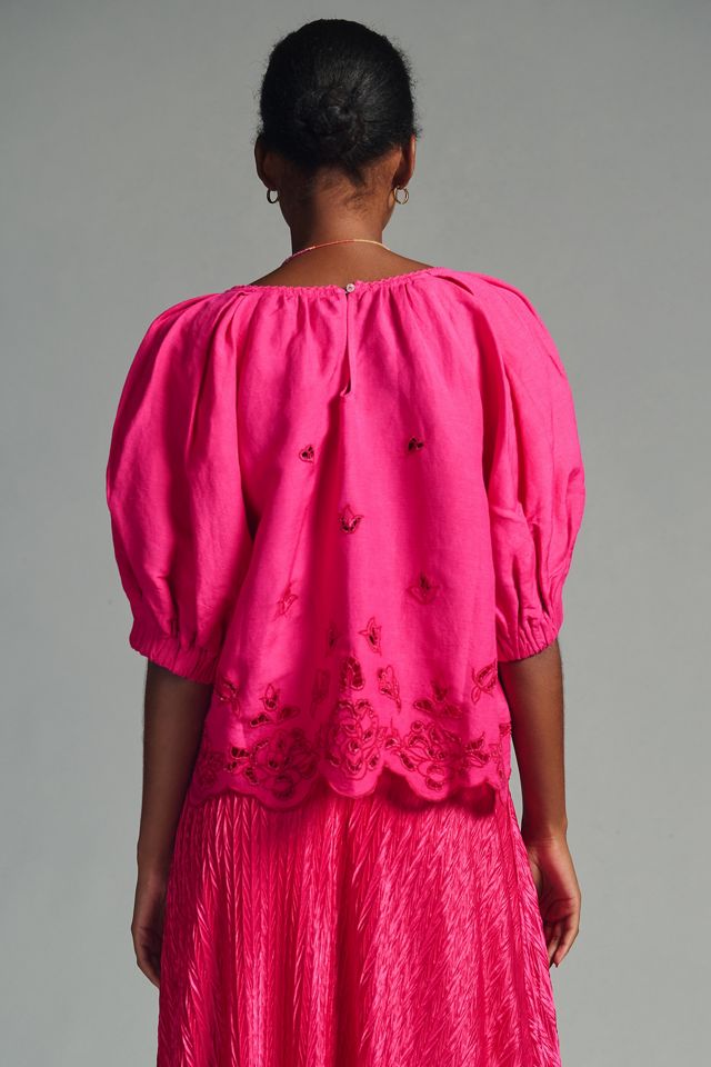 By Anthropologie Cutwork Blouse #1