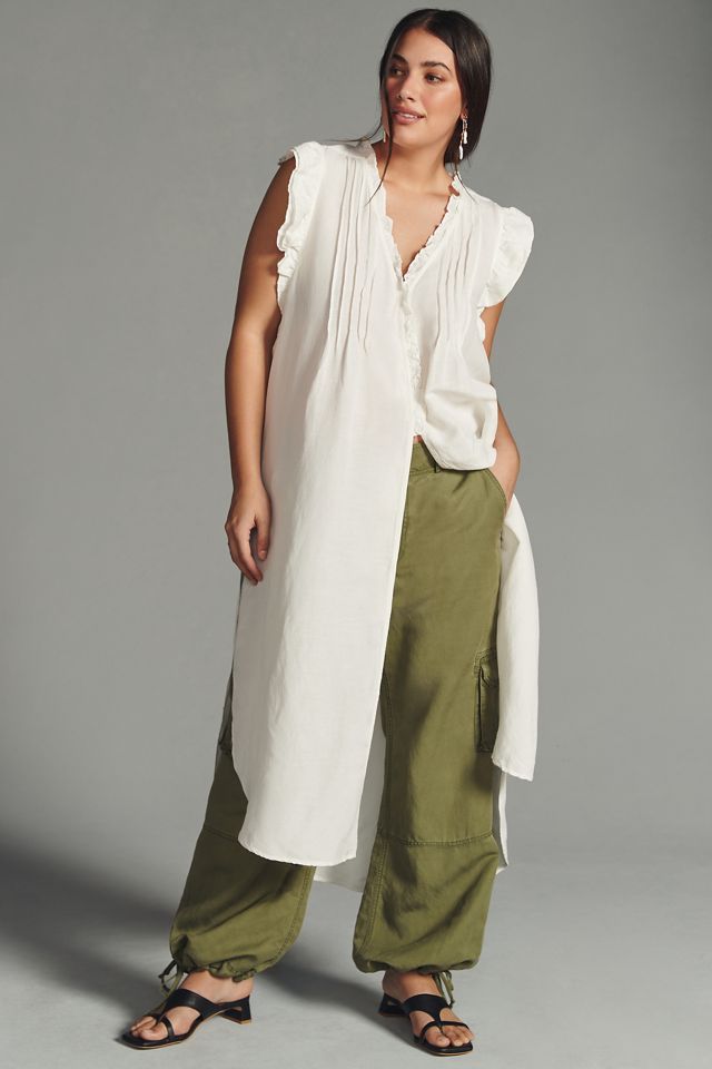 By Anthropologie Long Ruffled Tunic #8