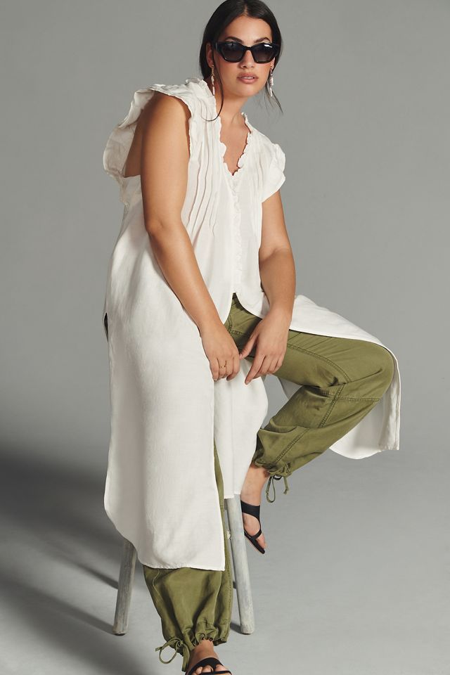 By Anthropologie Long Ruffled Tunic #6