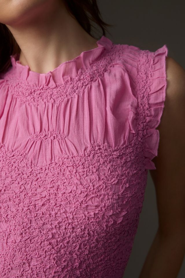 Débardeur texturé à smocks par Anthropologie #3