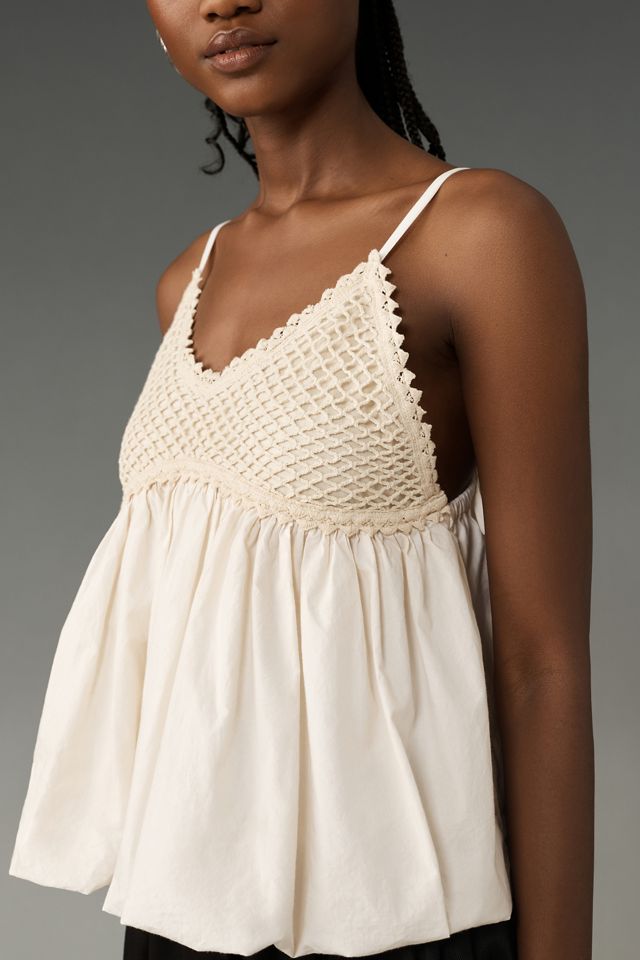 By Anthropologie Crochet Bubble Tank #3