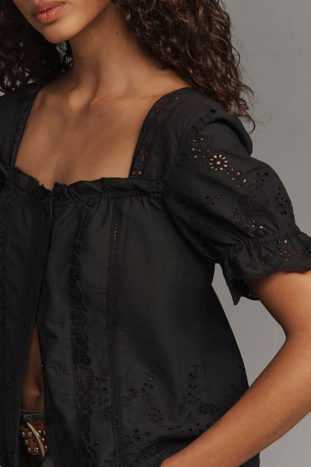 ANTHROPOLOGIE on sale Anouk Eyelet Blouse