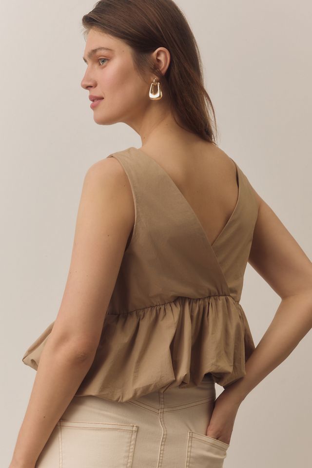 Haut Maeve à décolleté plongeant et ourlet bouffant #1