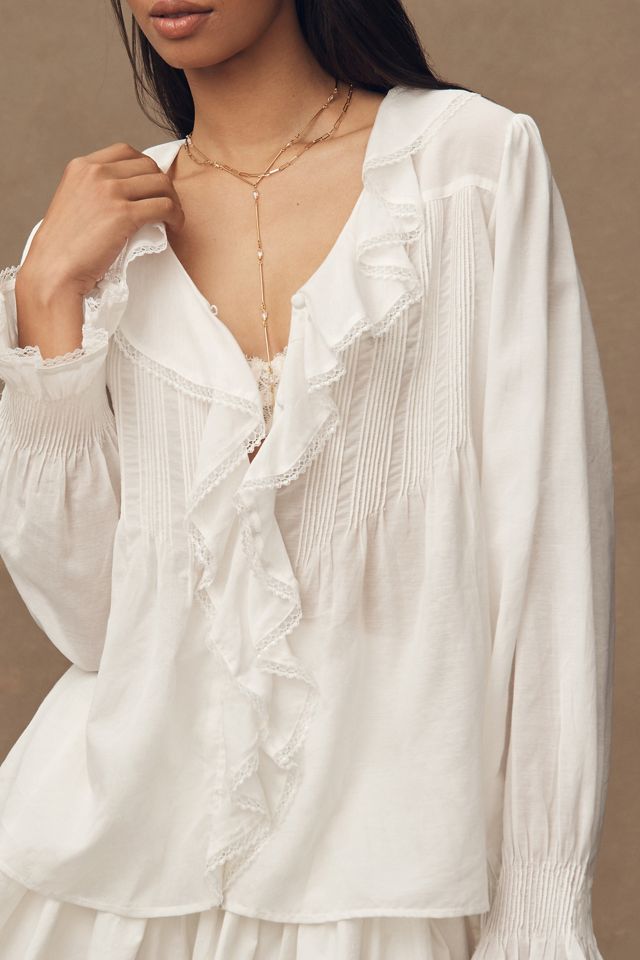 Camicetta Babydoll a Maniche Lunghe di Anthropologie #3