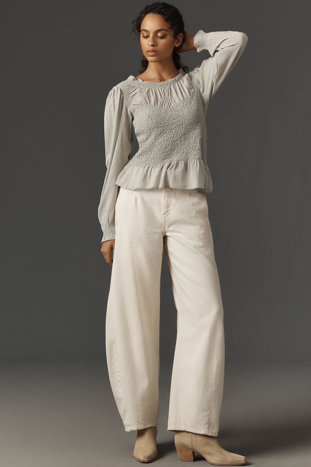 THE TOE Aachen Balloon Peplum グレー M MAX STUDIO Balloon Sleeve