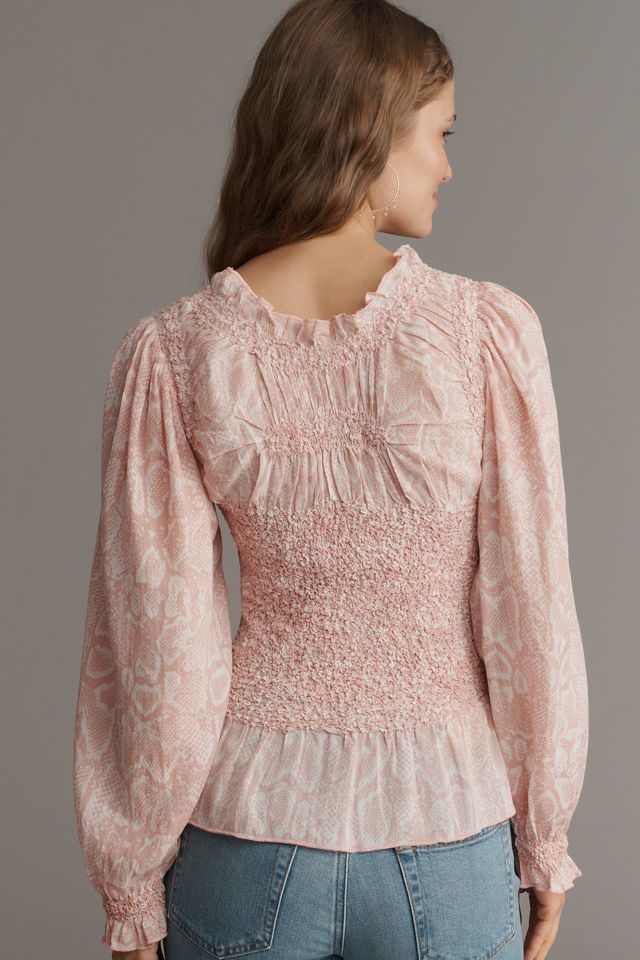 【maison celon】puff sleeve peplum blouse Puff-Sleeved Peplum Blouse | Anthropologie