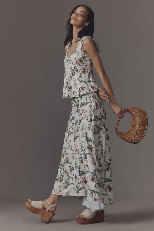 By Anthropologie Swirled Seamed Tank Top #2