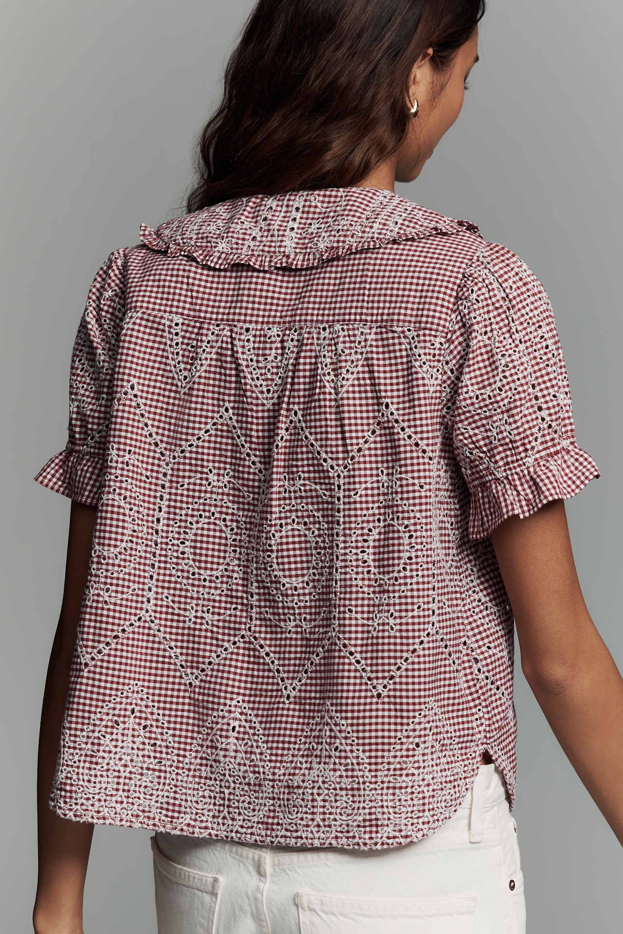 Keira Gingham Blouse by Pilcro