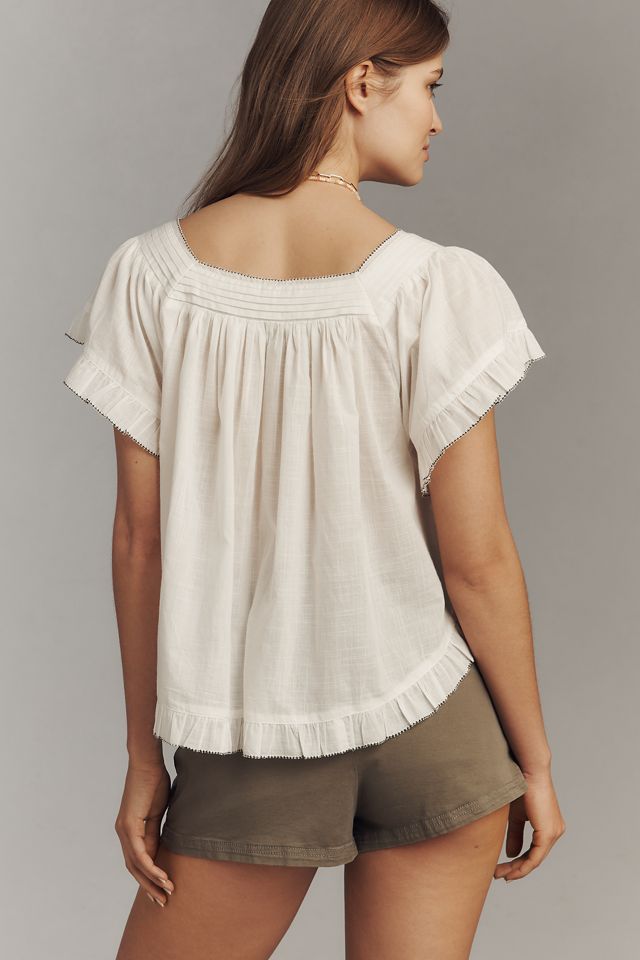 By Anthropologie In Bloom Lacy Popover Top #1