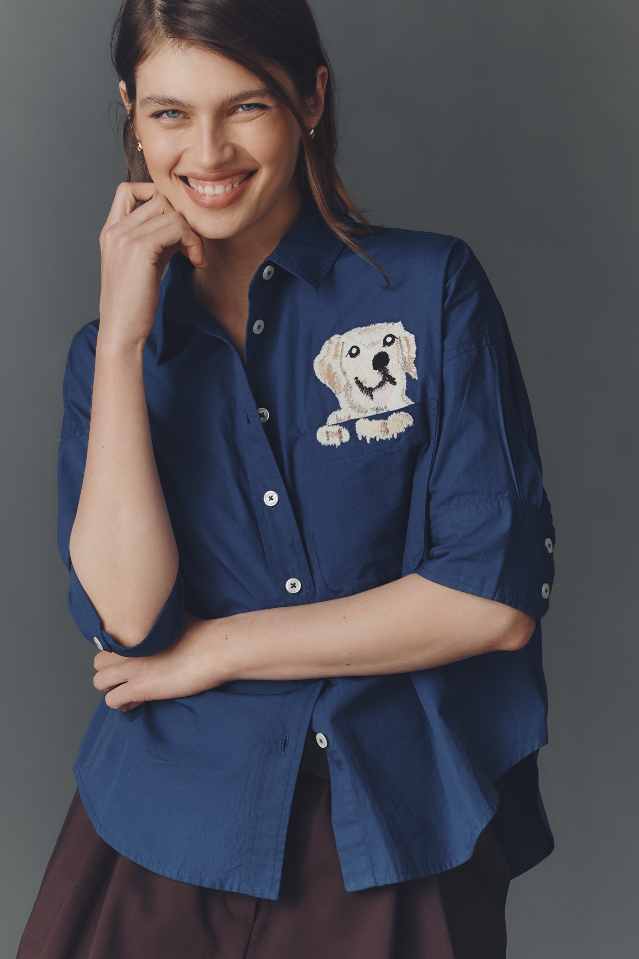 Maeve Mabel Pocket Buttondown Shirt