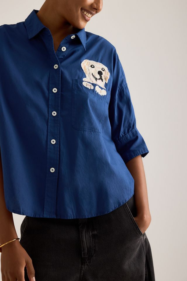 Camisa Maeve con Bolsillo Bordado y Botones #4