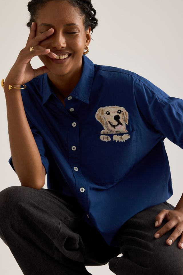 Camisa Maeve con Bolsillo Bordado y Botones #3