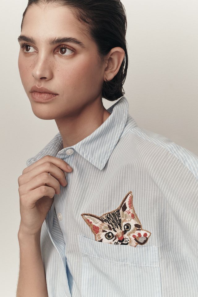 The Mabel Boxy Oxford Shirt by Maeve | Anthropologie