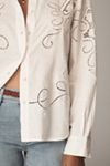 By Anthropologie Long-Sleeve Cutwork Buttondown Shirt