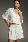 Maeve Crystal-Embellished Buttondown Shirt