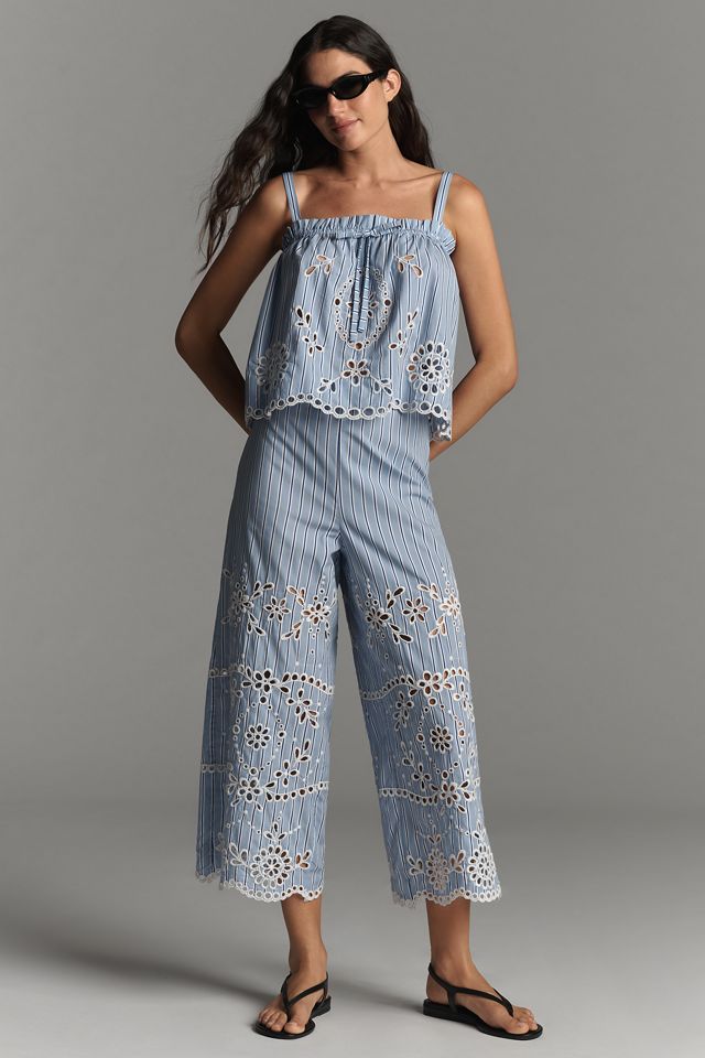 Maeve Embroidered Eyelet Tank #3