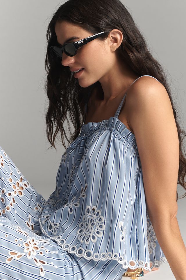 Maeve Embroidered Eyelet Tank #4