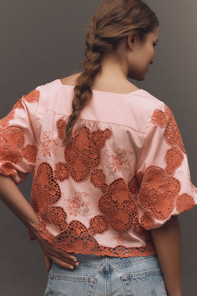 トップス anuke Cutwork Puff Blouse ànuke online store（アンヌーク） / Cutwork Puff