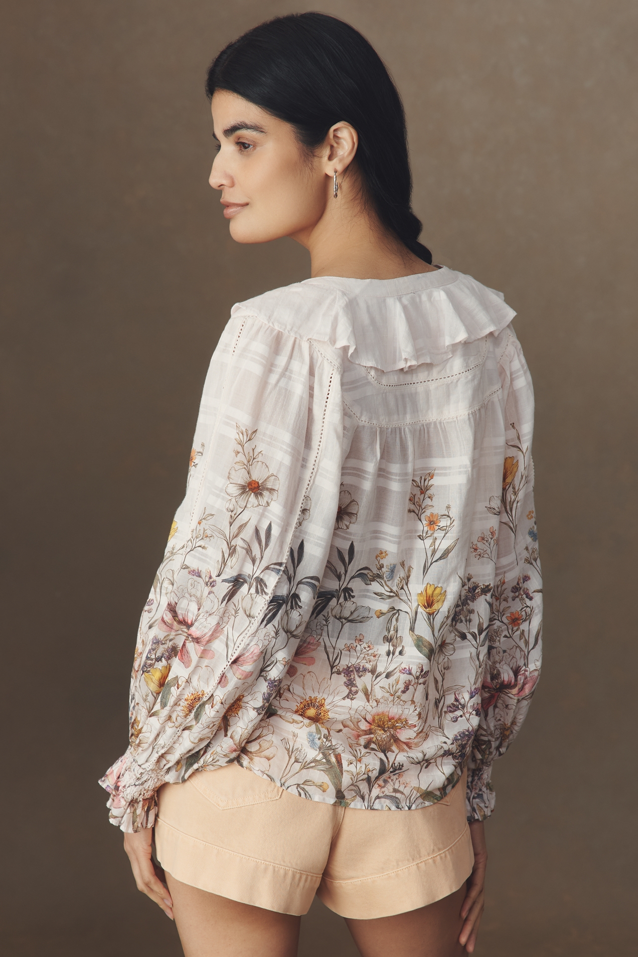 By Anthropologie Long-Sleeve Front Blouse
