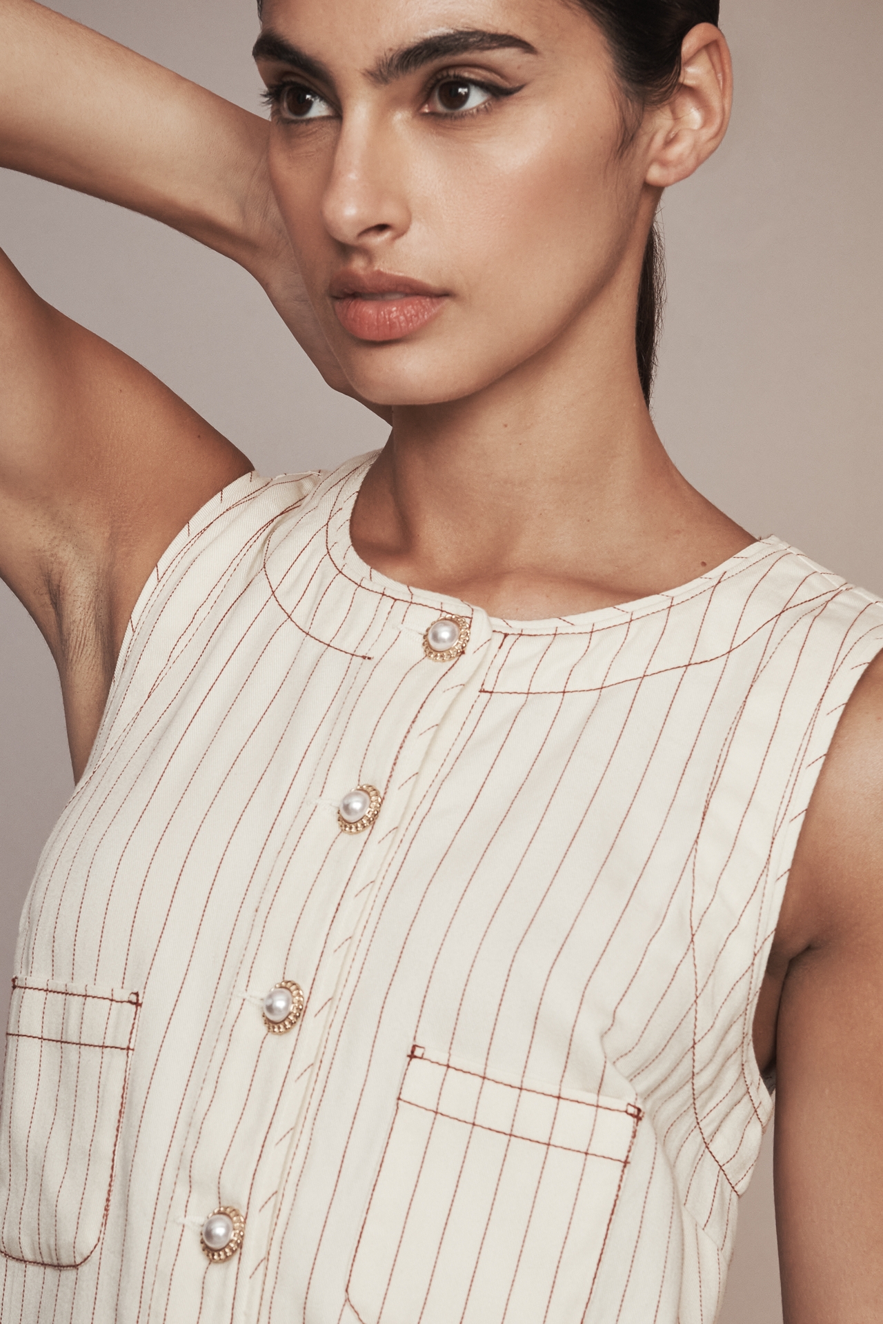 Maeve Sleeveless Patch Pocket Tunic
