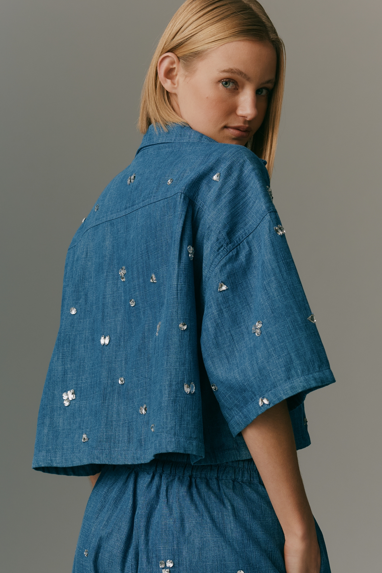 Maeve Chambray Buttondown Top