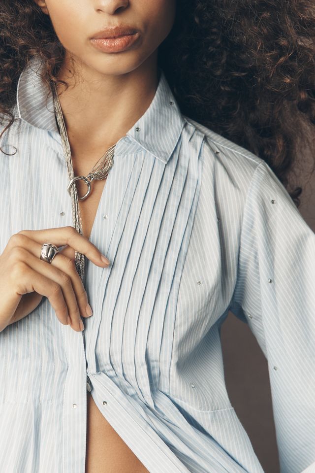 By Anthropologie Longline Buttondown Shirt #4